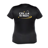Short-sleeved technical sweater - Women - Black