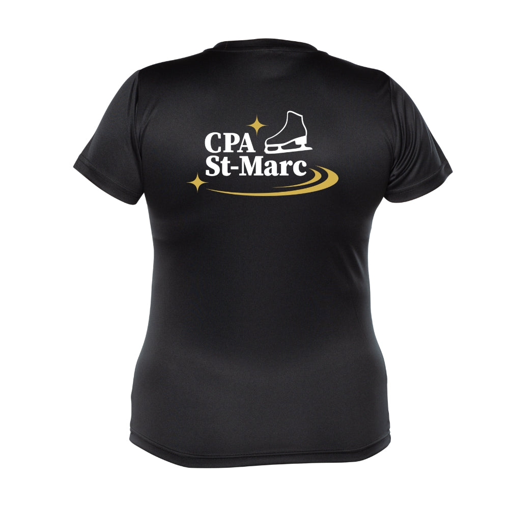 Short-sleeved technical sweater - Women - Black