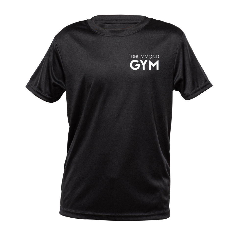 Drummond Gym - Chandail technique à manches courtes - Enfant - Noir