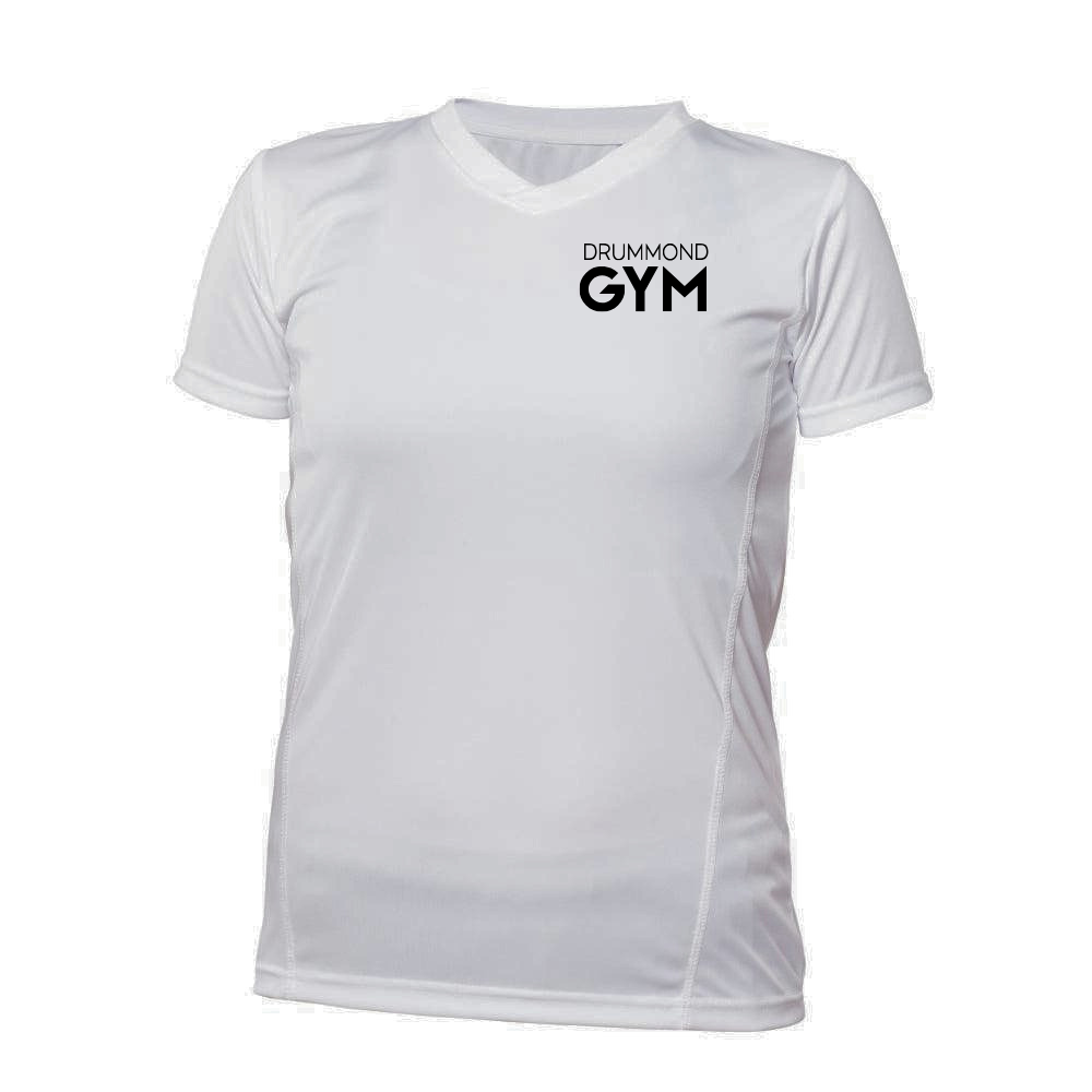 Drummond Gym - Chandail technique à manches courtes - Féminin - Blanc