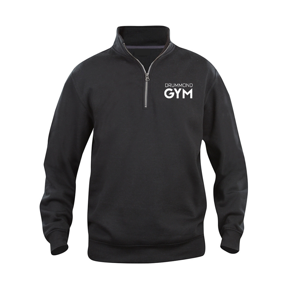 Drummond Gym - Coton ouaté à Demi-Zip Unisexe - Noir