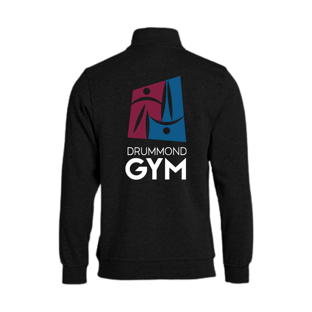 Unisex Half-Zip Hoodie - Black