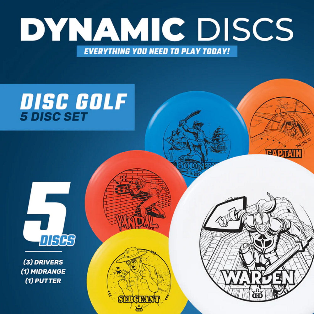 Discgolf Starter Set 5-Discs - Animated Starter Set - Dynamic Discs