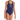 Québec Excellence Synchro - Avec logo - Arena Swim Pro - Maillot d'entraînement pour filles - Marine