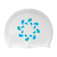 Québec Excellence Synchro - Casque de bain en silicone pour cheveux longs - Blanc