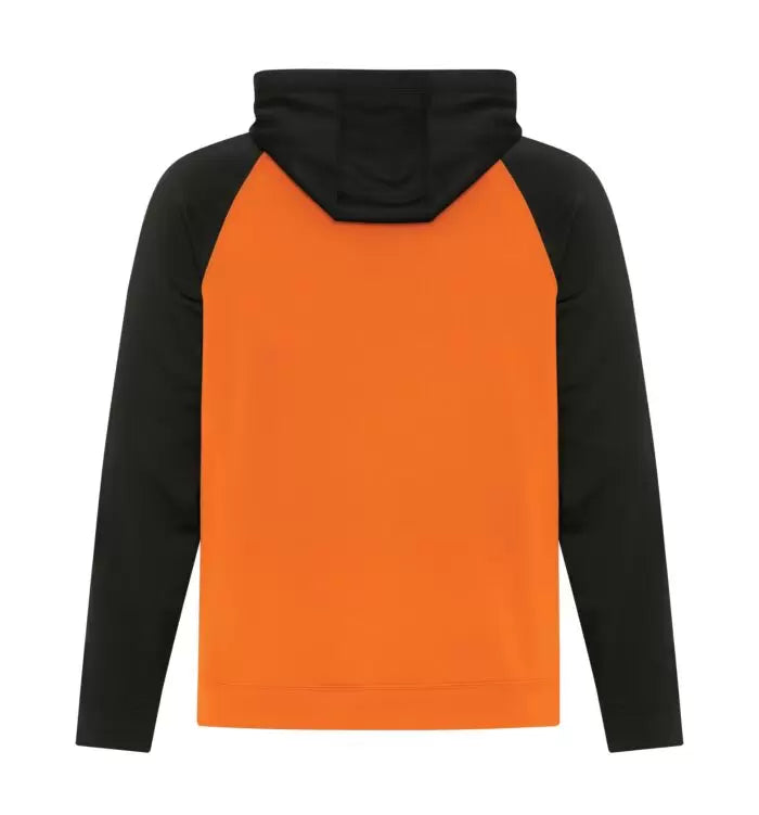 Performance Hoodie, Kangaroo Type - Adult - Orange and Black