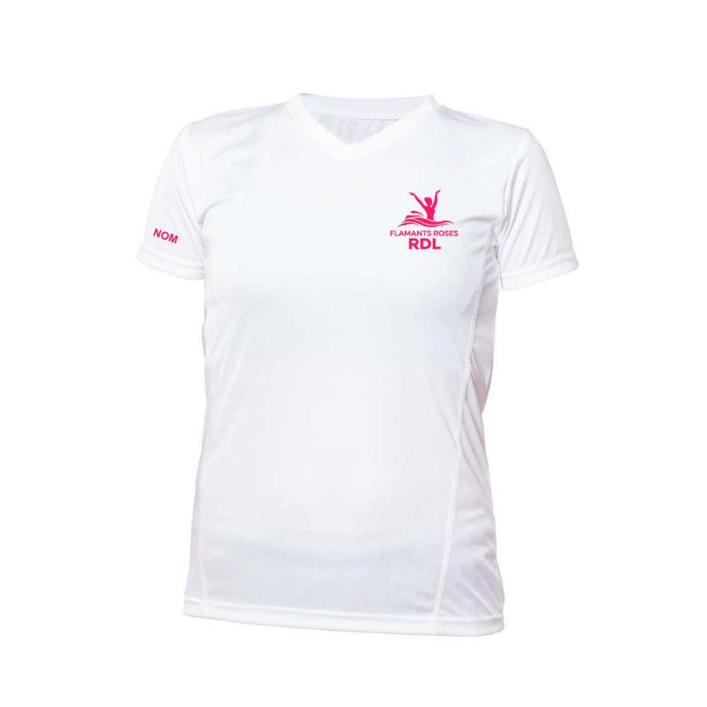 Short-sleeved technical sweater - Women - White