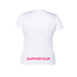 Short-sleeved technical sweater - Women - White