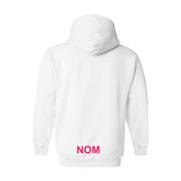 Flamants Roses - Chandail molleton à capuchon (Kangourou/Hoodie) - Adulte - Athlète - Blanc