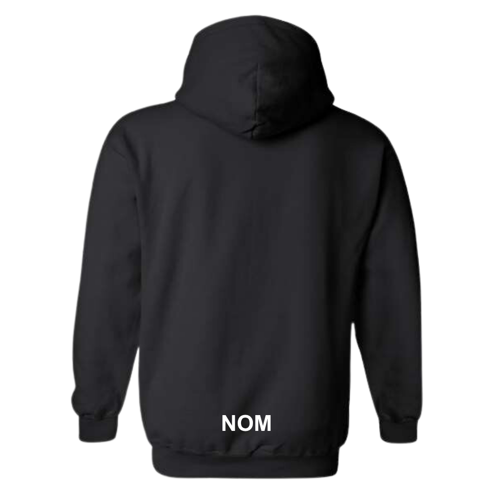 Pink Flamingos - Fleece hooded sweater (Kangaroo/Hoodie) - Adult - Black