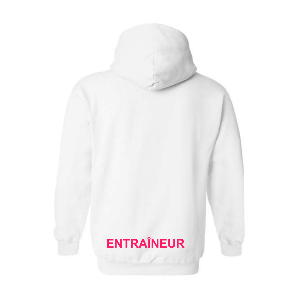 Fleece hooded sweater (Kangaroo/Hoodie) - Adult - White
