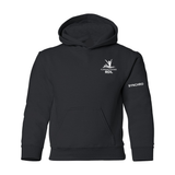 Pink Flamingos - Fleece hooded sweater (Kangaroo/Hoodie) - Juvenile - Black