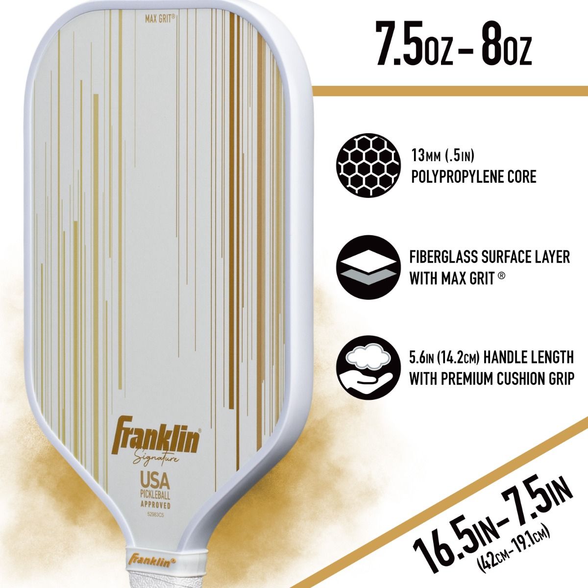 FRANKLIN SPORTS - SIGNATURE PRO SERIES - Raquette de pickleball - 13 mm