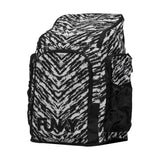 Durable swim backpack featuring padded shoulder straps and multiple storage compartments for pool equipment.