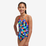 FUNKITA Diamond Back - Girl's Training Swimwear - CHIP SET