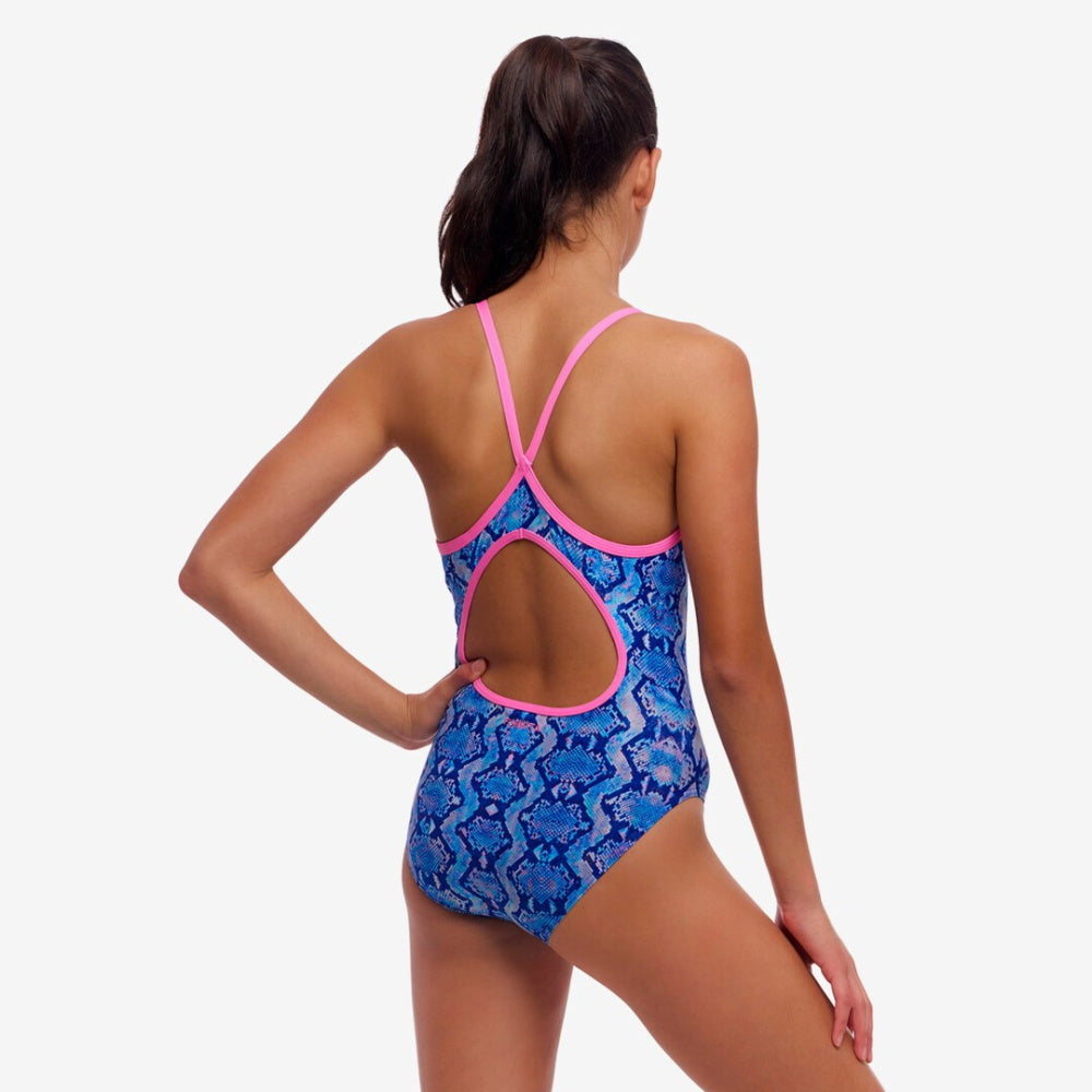 FUNKITA Diamond Back - Girl's Training Swimwear - BLUE VIPER