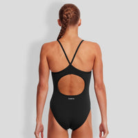 FUNKITA Diamond Back - Girl's Training Swimwear - STILL BLACK