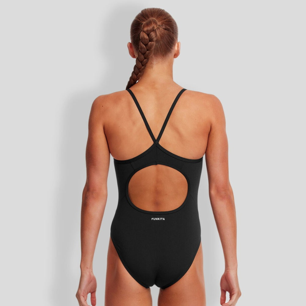 FUNKITA Diamond Back - Girl's Training Swimwear - STILL BLACK