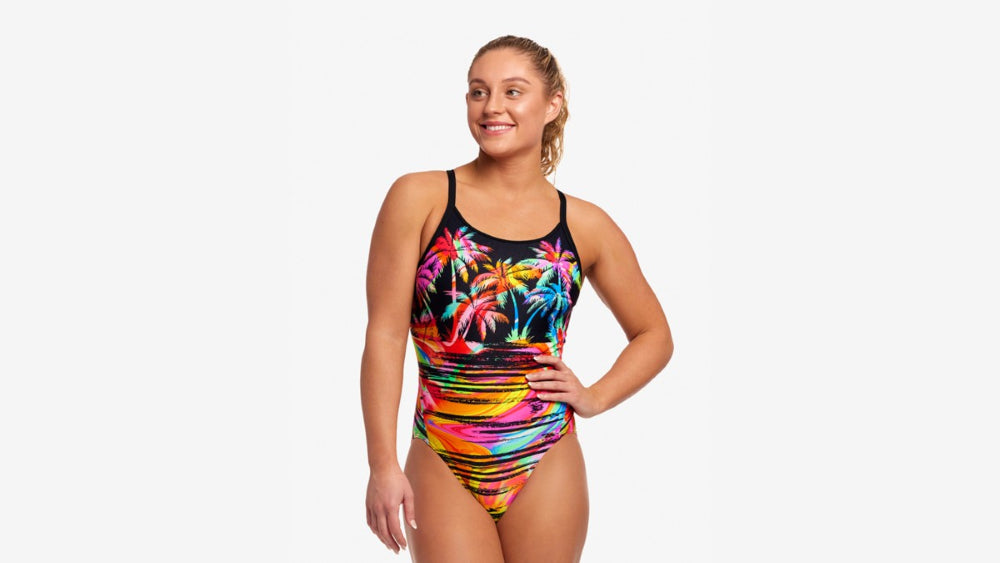 FUNKITA - Diamond Back - One-Piece - Women's Training Swimwear - Sunset City