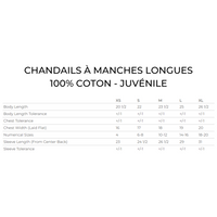 CNSH - Chandail à manches longues en coton - Juvénile - Blanc