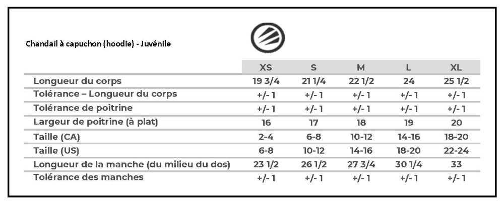 CSLA - Chandail à capuchon, Type kangourou - Juvénile - Marine