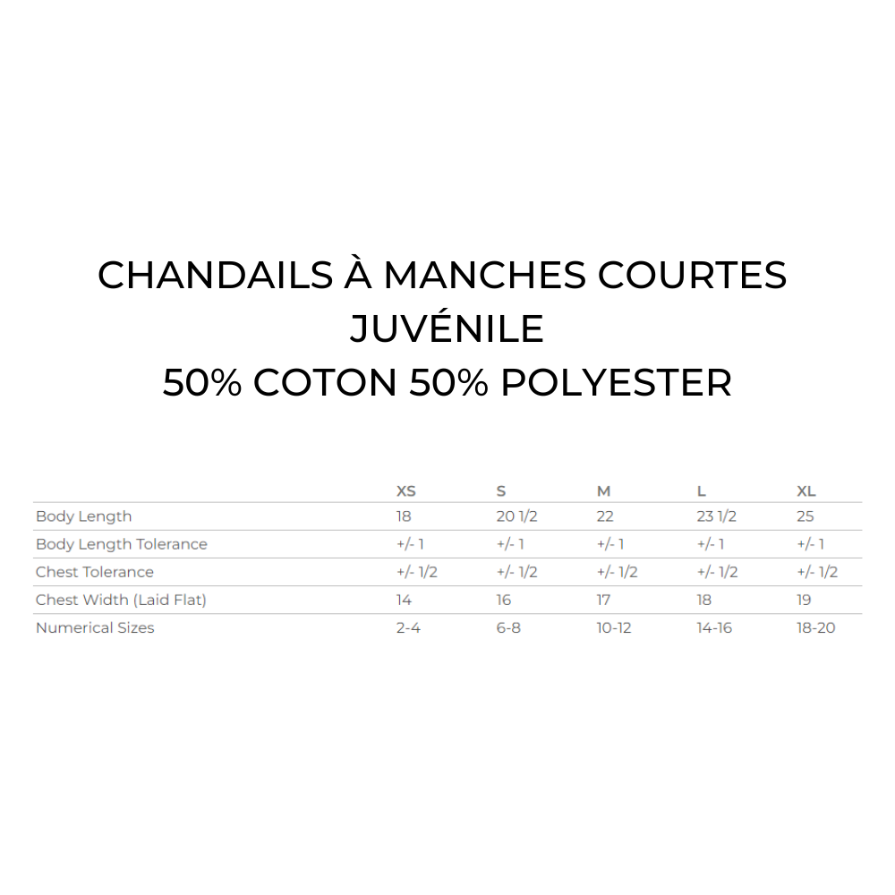 Nixines - SE - Chandail à manches courtes - Juvénile - Blanc - Sports-Études