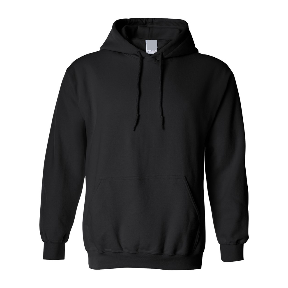 Chandail molleton à capuchon (Kangourou/Hoodie) - Adulte - Noir