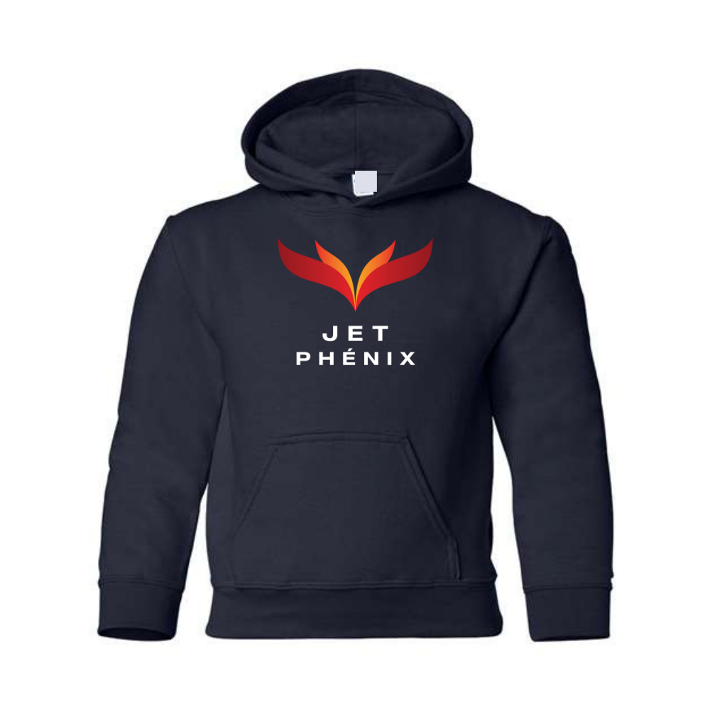 Jet Phénix - Chandail molleton à capuchon (Kangourou/Hoodie) - Juvénile - Marine