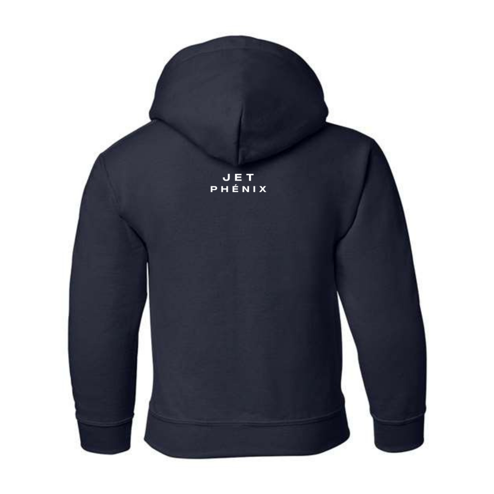 Jet Phénix - Chandail molleton à capuchon (Kangourou/Hoodie) - Juvénile - Marine