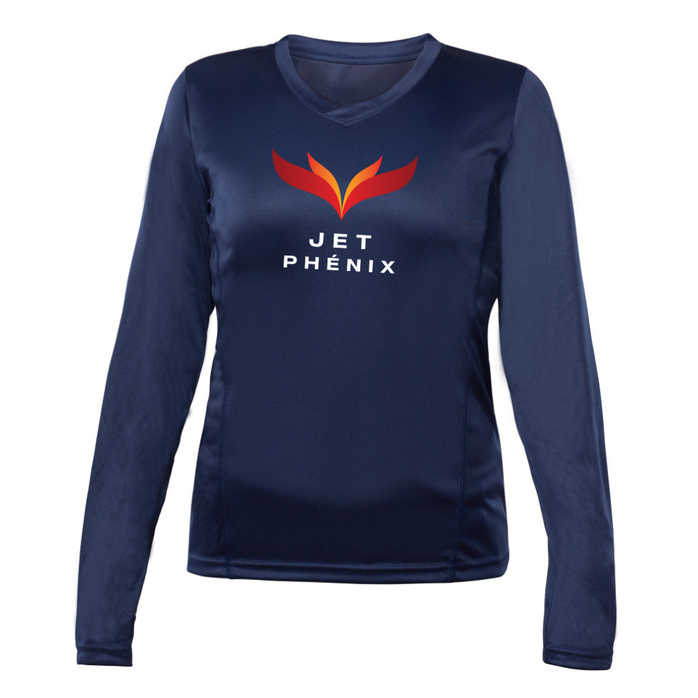 Jet - Entraineure - Chandail technique, à manches longues - Féminin - Marine