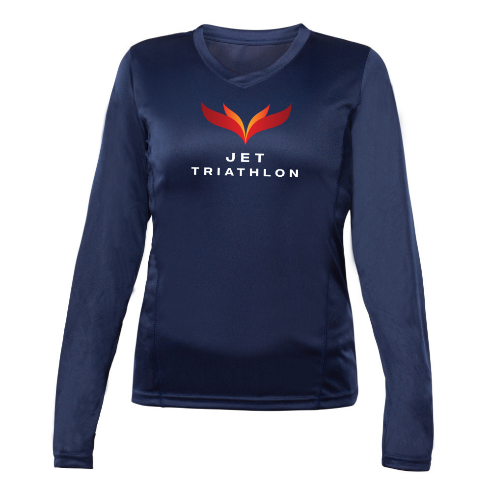 Jet - Chandail technique, à manches longues - Féminin - Marine