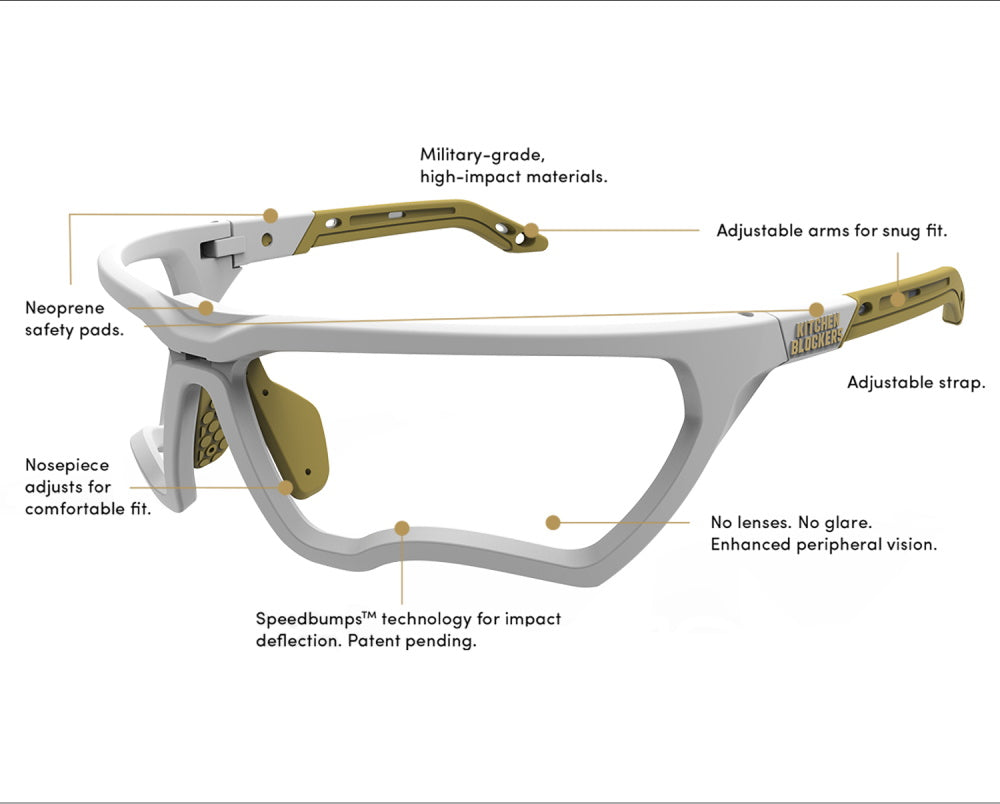 KITCHEN BLOCKERS - Lunettes de protection pour sportifs de qualité supérieure - Pickleball