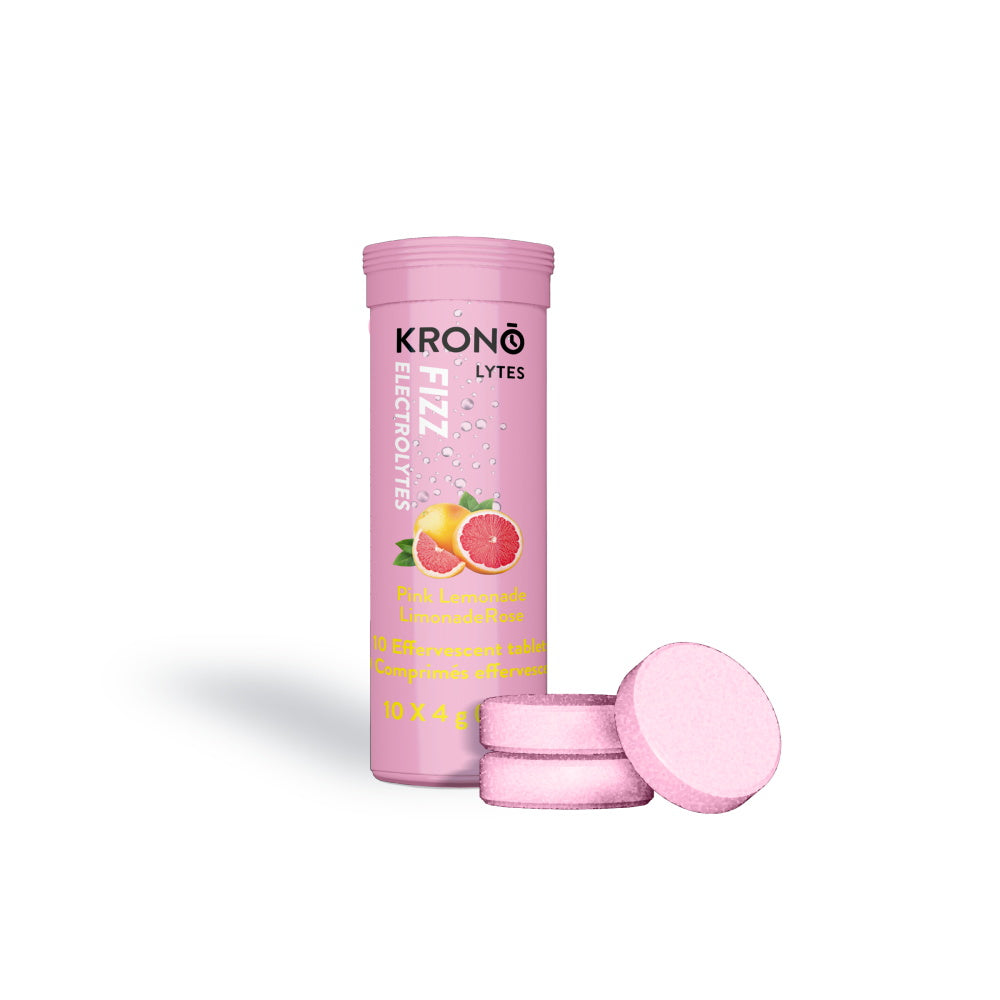 KRONO - FIZZ - Tablettes effervescentes d'électrolytes - Limonade Rose