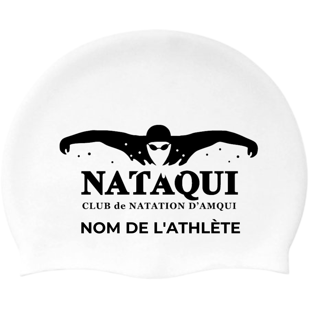 Nataqui - Custom Silicone Swim Caps - White