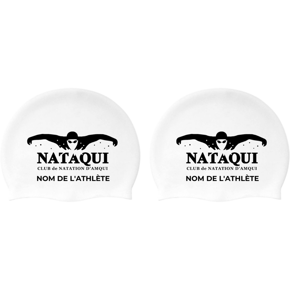 Nataqui - Casques de bain en silicone personnalisés - Blanc