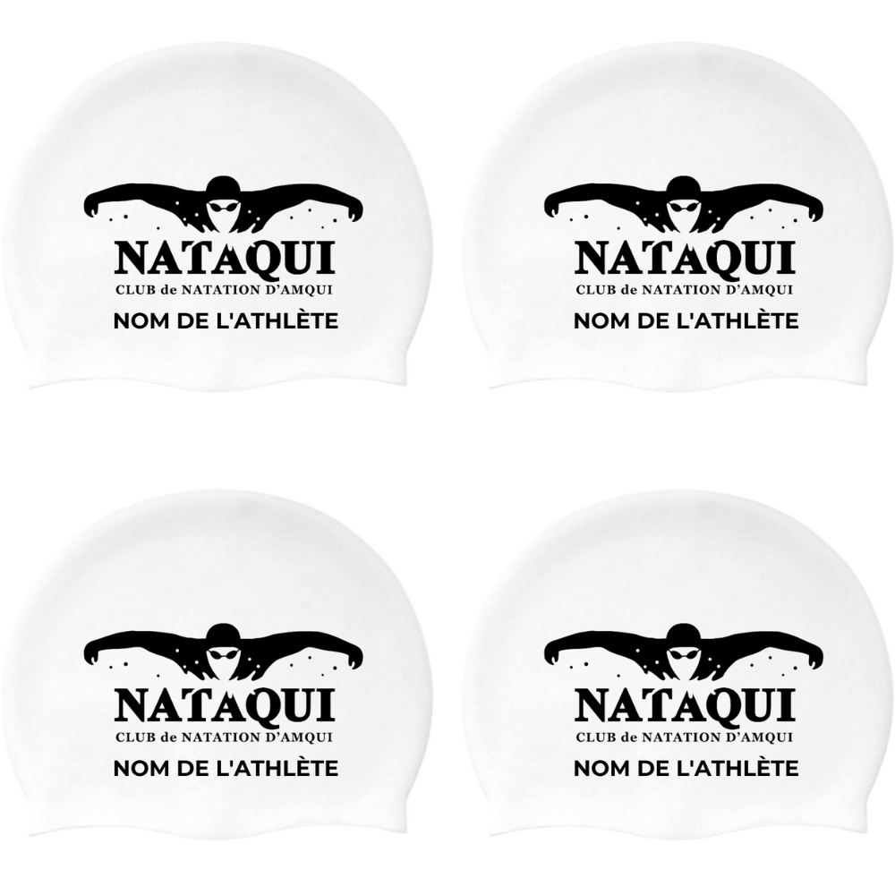 Nataqui - Custom Silicone Swim Caps - White