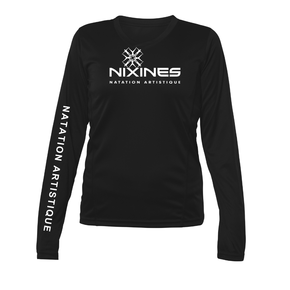 Nixines - Chandail technique, à manches longues - Féminin - Noir