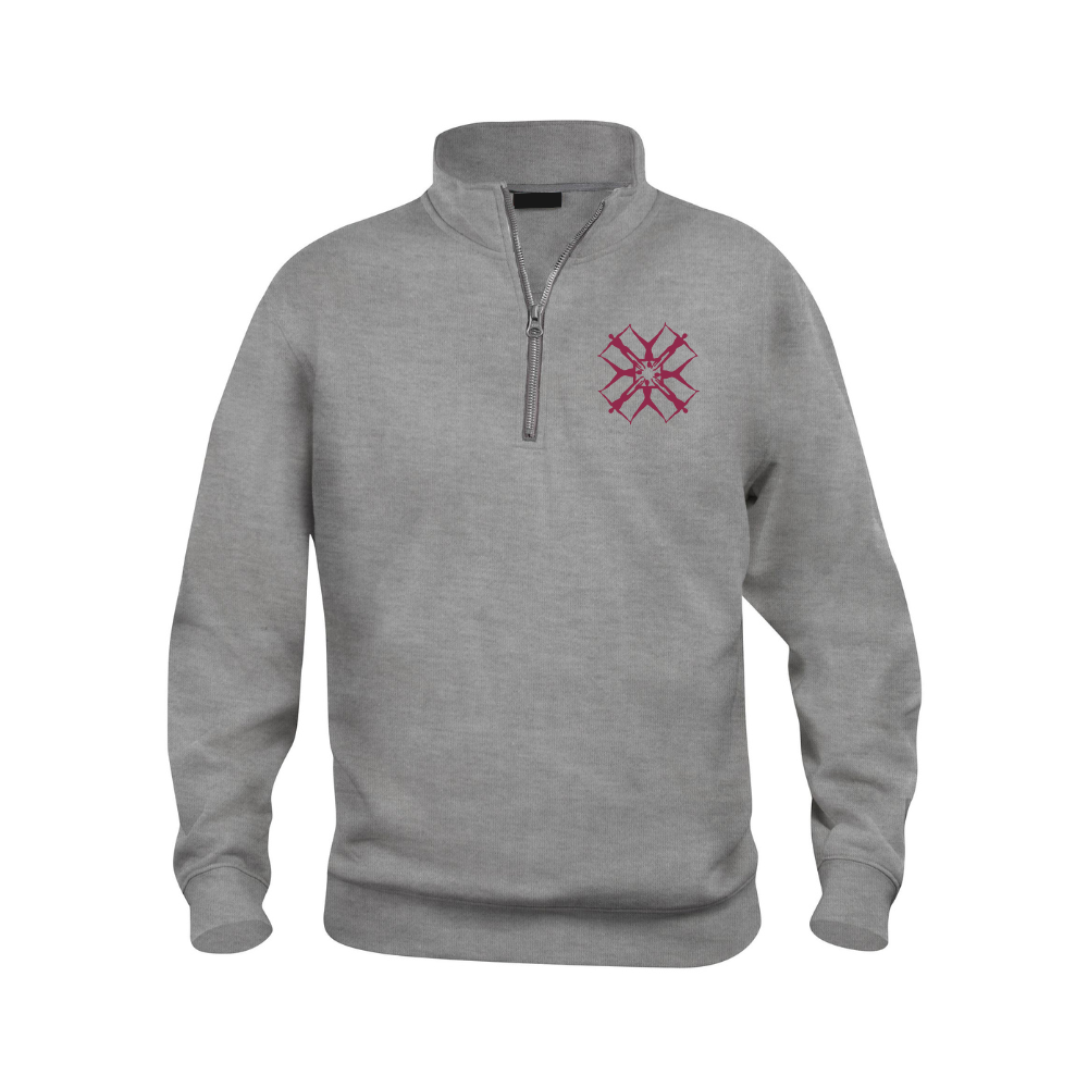 Unisex Half-Zip Sweatshirt - Grey Blend