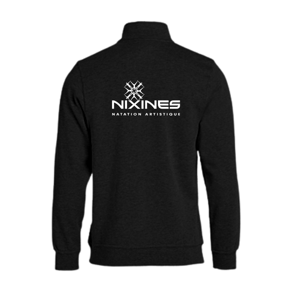 Nixines - Coton ouaté à Demi-Zip Unisexe - Noir