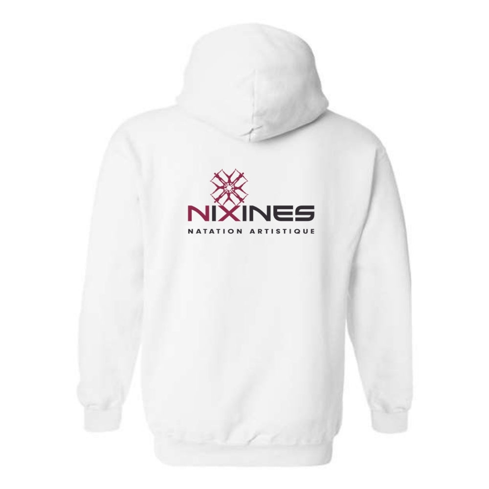 Nixines - SE - Chandail molleton à capuchon (Kangourou/Hoodie) - Adulte - Blanc  - Sports-Études