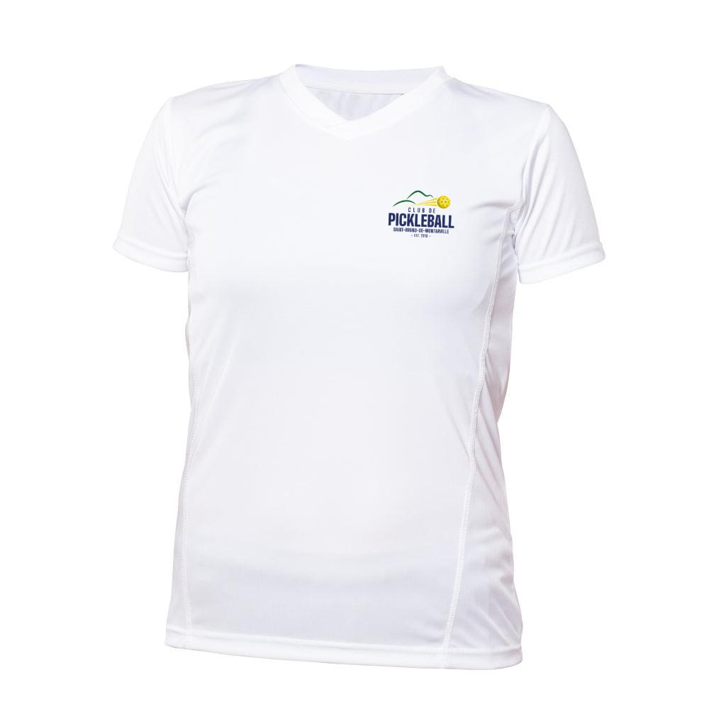 Short-sleeved technical sweater - Women - White