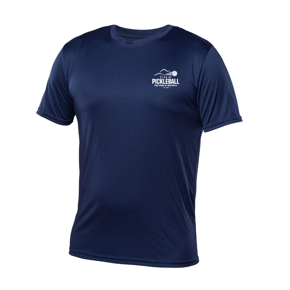 Short-sleeved technical sweater - Men - Navy