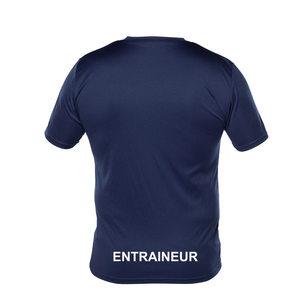 Québec Excellence Synchro - Chandail technique à manches courtes - Entraineur - Homme - Marine