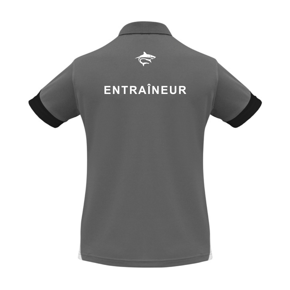 Drummondville Sharks - Polo - Coaches - Female - Grey and black