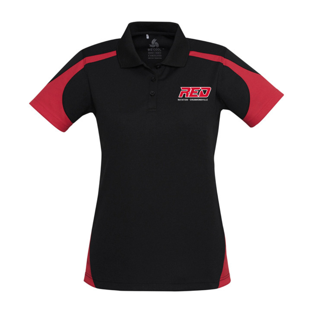 Sharks of Drummondville - Polo - Coaches - Female - Black and red