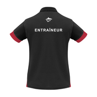 Requins de Drummondville - Polo - Entraîneurs - Féminin - Noir et rouge