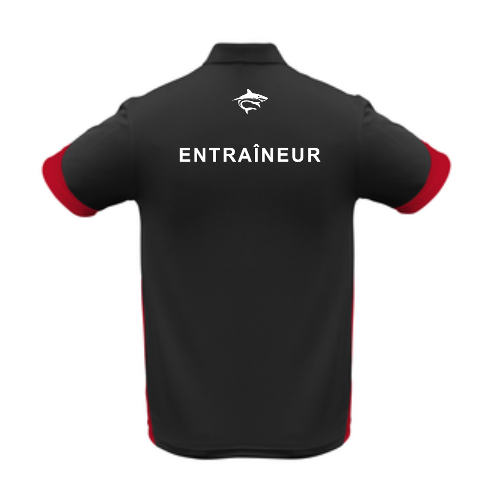 Requins de Drummondville - Polo - Entraîneurs - Masculin - Noir et rouge