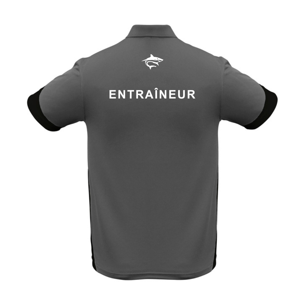 Drummondville Sharks - Polo - Coaches - Male - Grey and black