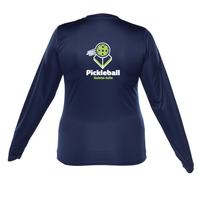 Pickleball Sainte-Julie - Chandail technique, à manches longues - Féminin - Marine - Version LOGO