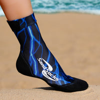 SandSocks - Beach Volleyball Long Socks - Lightning Blue